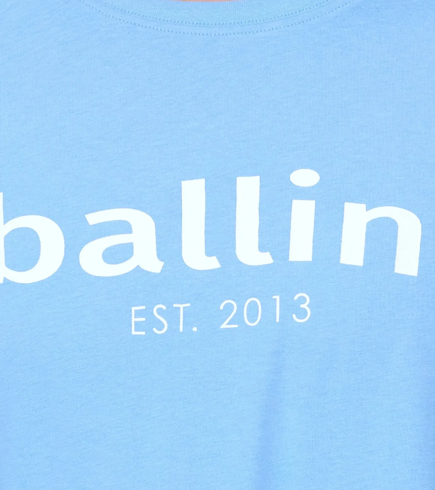 T-Shirts & Tank Tops*Ballin Est. 2013 Herren nachhaltiges Baumwoll-Shirt mit Logo-Print auf der Front Kurzarm-Shirt SH-REG-H050 Hellblau