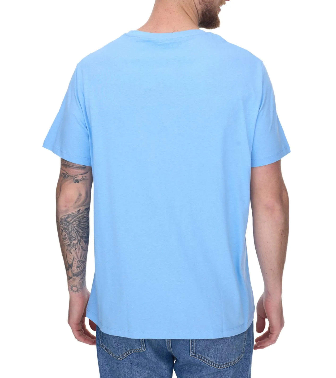 T-Shirts & Tank Tops*Ballin Est. 2013 Herren nachhaltiges Baumwoll-Shirt mit Logo-Print auf der Front Kurzarm-Shirt SH-REG-H050 Hellblau