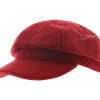 Caps & Mützen*O46 Ballon-Mütze im Filz-Style Baker-Boy-Mütze Kopfbedeckung Sommer-Cap Schirm-Mütze 4604M KL3888 Rot