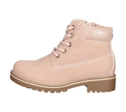 Stiefel*bama Kinder Herbst-Boots Schnür-Stiefelette für Mädchen und Jungen mit verstärkter Fersenkappe Rosa oder Khaki