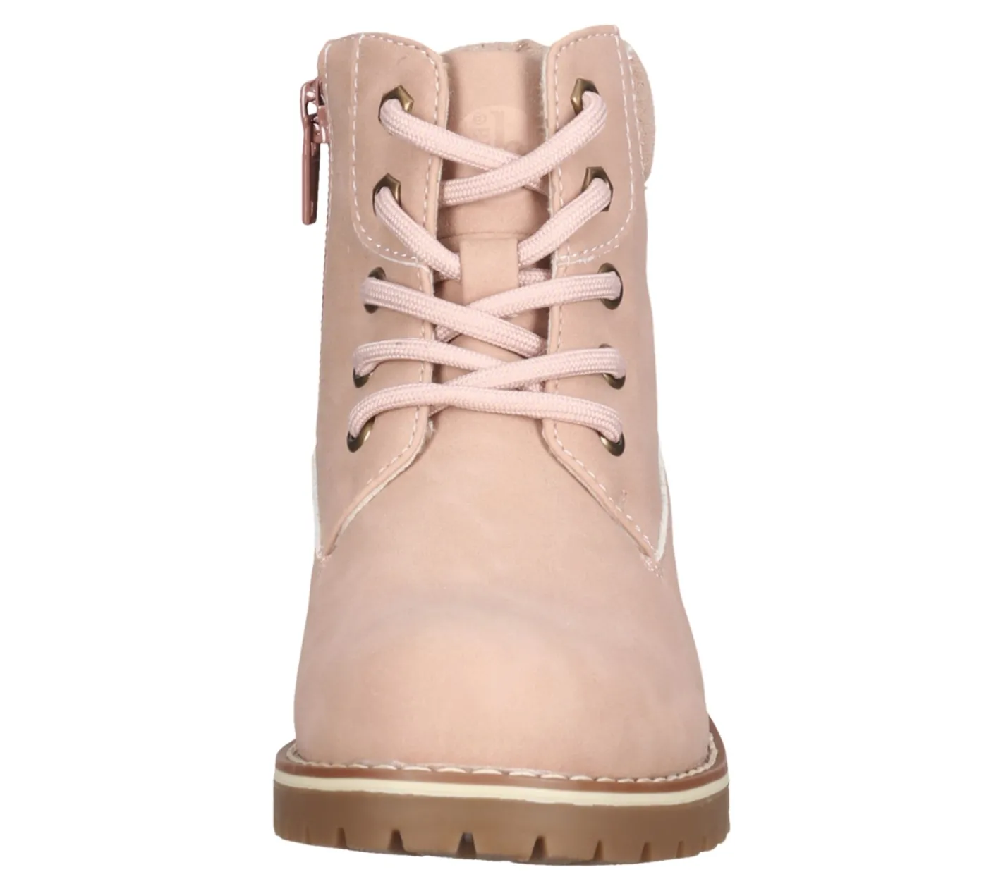 Stiefel*bama Kinder Herbst-Boots Schnür-Stiefelette für Mädchen und Jungen mit verstärkter Fersenkappe Rosa oder Khaki