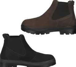 Boots & Stiefel*bama Stiefelette Damen Echtleder-Schuhe Chelsea-Boots wasserabweisend mit -tex oder Schwarz Braun