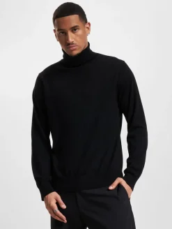 Pullover & Sweater*BARO Herren Connery Merino Rollkragenpullover Ausgeh-Pullover schwarz