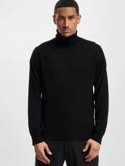 Pullover & Sweater*BARO Herren Connery Merino Rollkragenpullover Ausgeh-Pullover schwarz