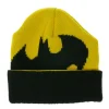 Caps & Mützen*BioworldMerch Batman Unisex Beanie Strick-Mütze mit Batman-Logo Fan-Beanie KC07AQBTM Schwarz/Gelb