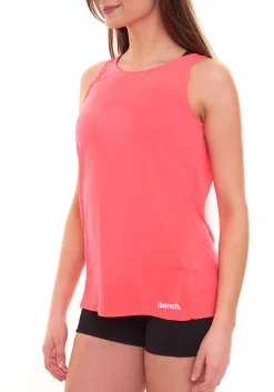 Fitnessmode & Jogginghosen|Tops & T-Shirts*Bench. Bench Damen Tank Top ärmelloses Sport-Shirt mit Cut Out im Rücken Lauf-Shirt PK11423 11423 Neon Orange