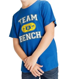 T-Shirts & Tank Tops*Bench. Kinder Baumwoll-Shirt mit großem Frontprint Teenie Kurzarm-Shirt Jugendliche 66362332 Blau