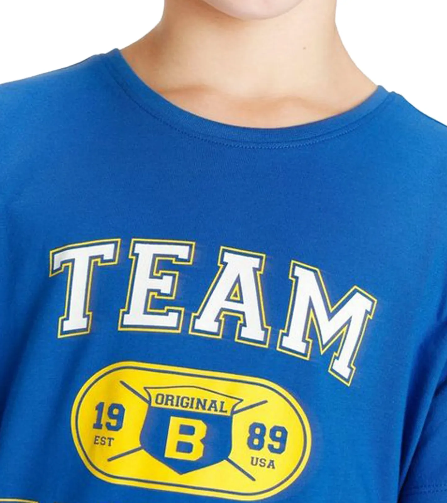 T-Shirts & Tank Tops*Bench. Kinder Baumwoll-Shirt mit großem Frontprint Teenie Kurzarm-Shirt Jugendliche 66362332 Blau