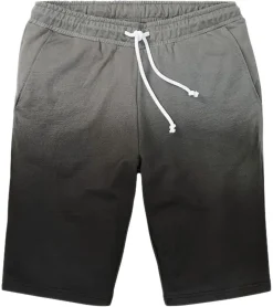 Shorts & Bermudas*O46bpx bequeme Herren Sweat-Shorts kurze Baumwoll-Hose mit Farbverlauf 931310 Schwarz/Grau
