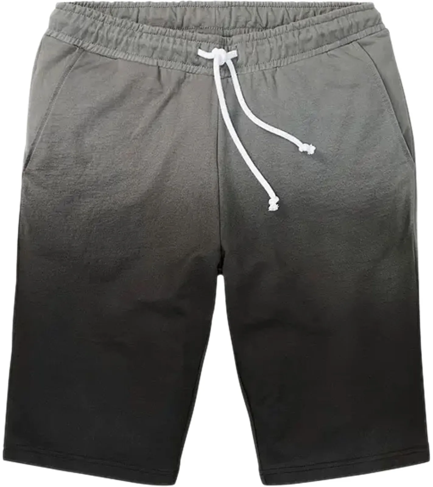 Shorts & Bermudas*O46bpx bequeme Herren Sweat-Shorts kurze Baumwoll-Hose mit Farbverlauf 931310 Schwarz/Grau