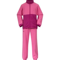 Jacken & Mäntel*Bergans Kinder Fleecejacken Smådøl V5 Long Zip Set Rosa