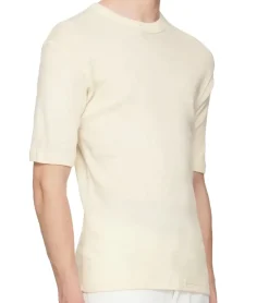 T-Shirts & Tank Tops*BERNER KÜHL Base Tee Rib Herren T-Shirt aus reiner Wolle hergestellt in Portugal Wollweiß