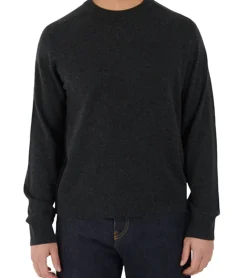 Pullover & Sweater*BERNER KÜHL Saddle Crew Herren Strick-Pullover stylischer Woll-Pullover Dunkelgrau