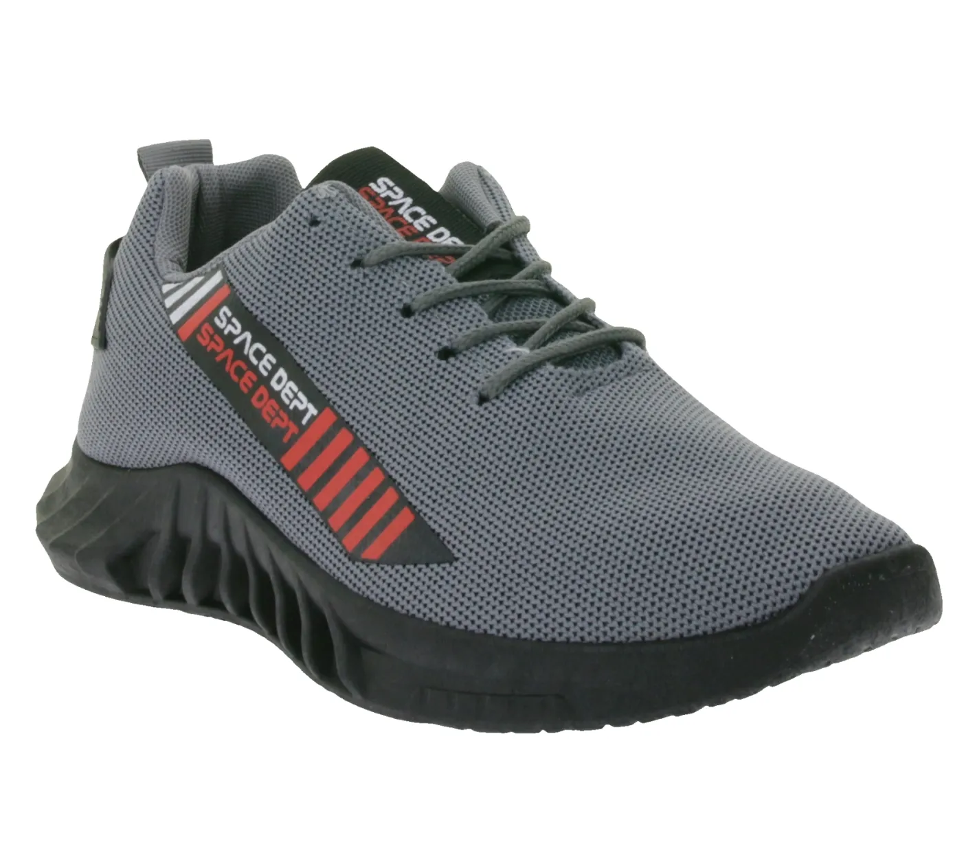 Sneaker & Turnschuhe|Turnschuhe & Sneaker*BEYOND THE RAINBOW Freizeit-Sneaker mit NASA Schriftzug Alltags-Schuhe Turnschuhe GNS-524 Grau/Rot oder Dunkelgrün/Rot