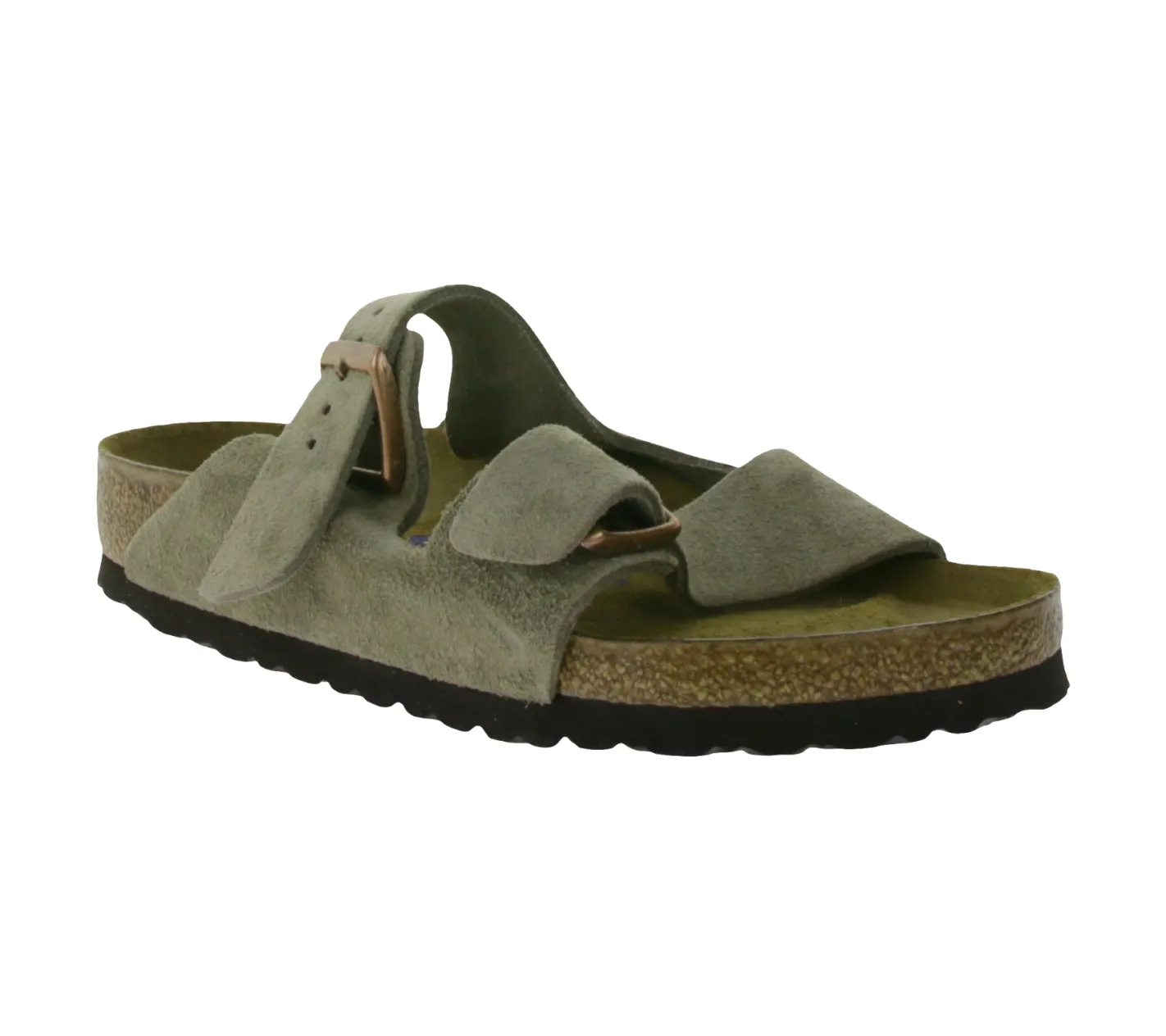 Zehentrenner & Sandalen|Pantoffeln & Hausschuhe*BIRKENSTOCK Arizona Damen Sommer-Schlappen Made in Germany normale Breite 0951301 Taupe-Grau