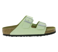 Zehentrenner & Sandalen|Pantoffeln & Hausschuhe*BIRKENSTOCK Arizona Damen Nubukleder-Pantoletten Made in Germany Sommer-Schuhe Schmale Weite Sandalen 1026710 Lime