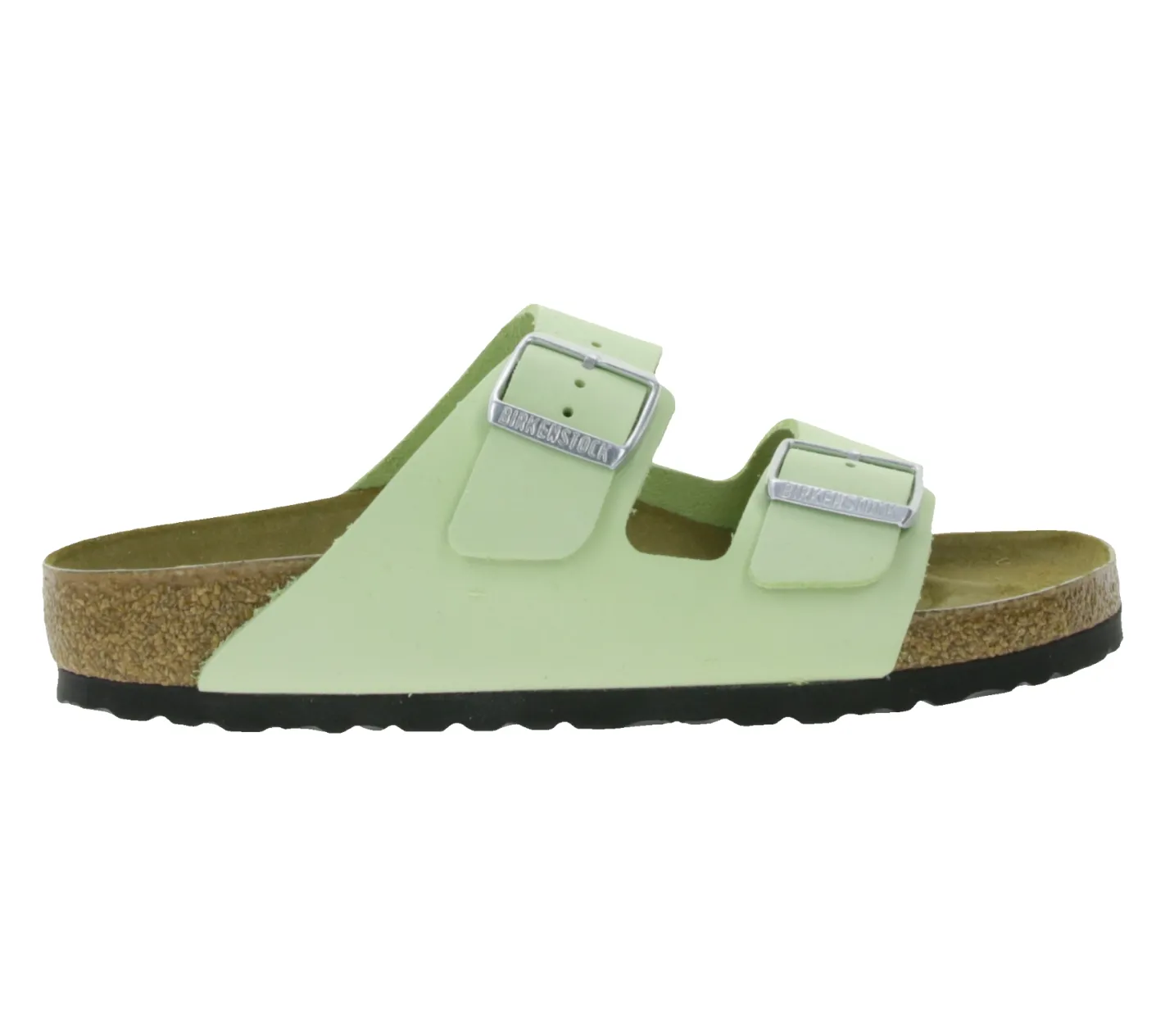 Zehentrenner & Sandalen|Pantoffeln & Hausschuhe*BIRKENSTOCK Arizona Damen Nubukleder-Pantoletten Made in Germany Sommer-Schuhe Schmale Weite Sandalen 1026710 Lime