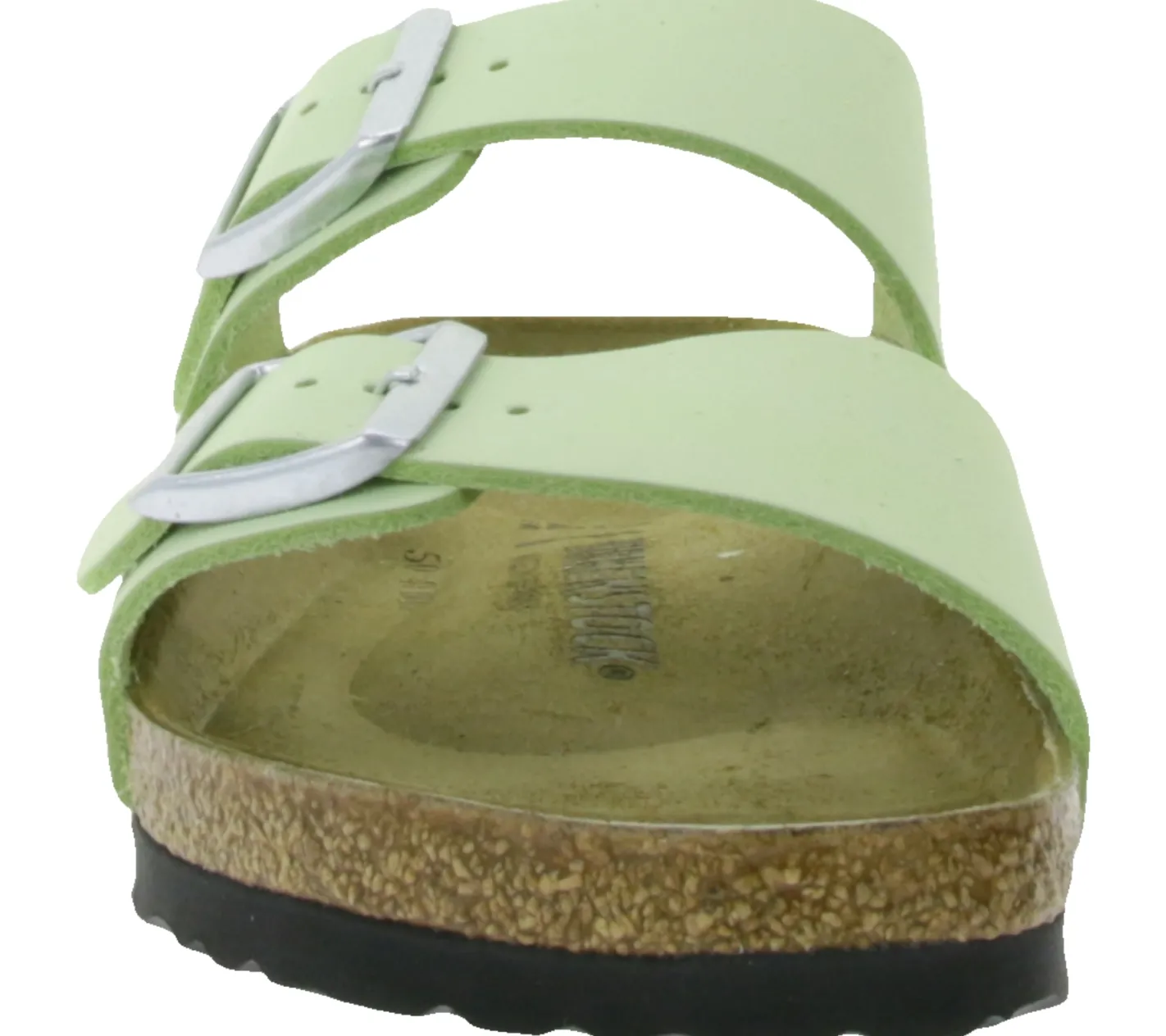 Zehentrenner & Sandalen|Pantoffeln & Hausschuhe*BIRKENSTOCK Arizona Damen Nubukleder-Pantoletten Made in Germany Sommer-Schuhe Schmale Weite Sandalen 1026710 Lime