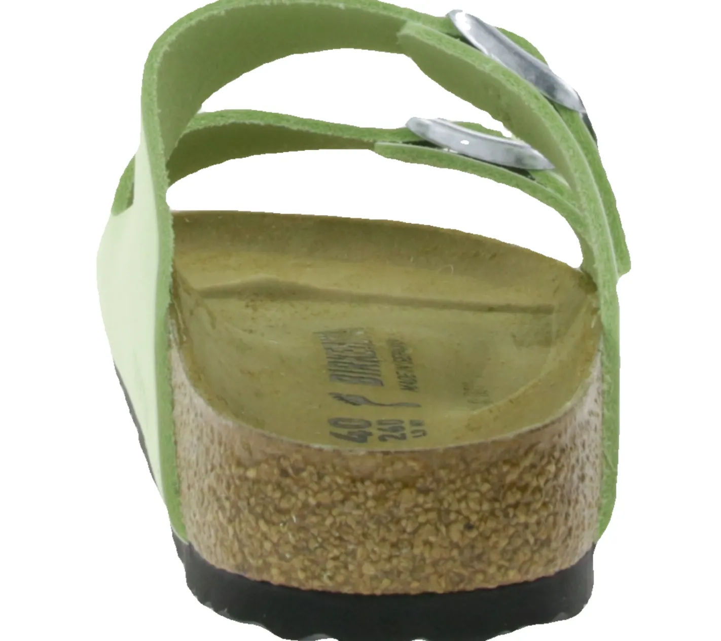 Zehentrenner & Sandalen|Pantoffeln & Hausschuhe*BIRKENSTOCK Arizona Damen Nubukleder-Pantoletten Made in Germany Sommer-Schuhe Schmale Weite Sandalen 1026710 Lime