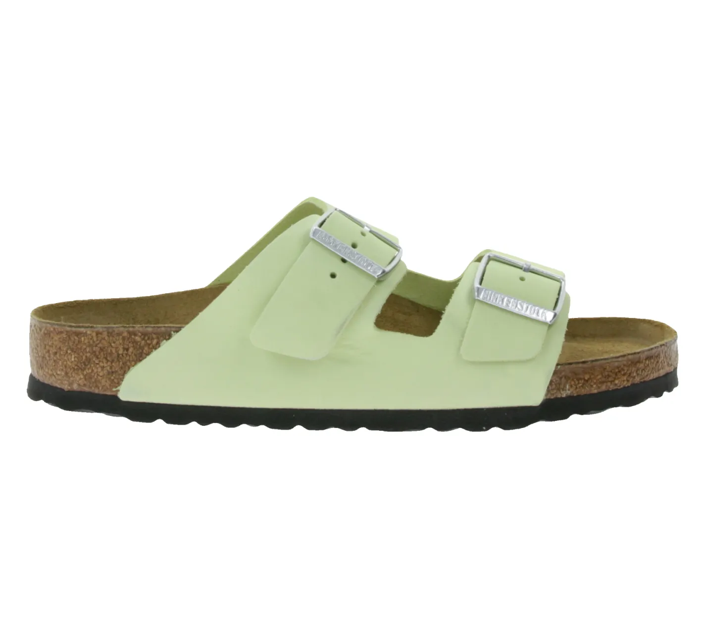Zehentrenner & Sandalen|Pantoffeln & Hausschuhe*BIRKENSTOCK Arizona Damen Nubukleder-Pantoletten Made in Germany Sommer-Schuhe Normale Weite Sandalen 1026687 Lime