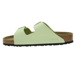 Zehentrenner & Sandalen|Pantoffeln & Hausschuhe*BIRKENSTOCK Arizona Damen Nubukleder-Pantoletten Made in Germany Sommer-Schuhe Normale Weite Sandalen 1026687 Lime