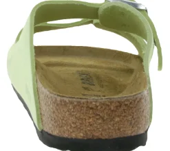 Zehentrenner & Sandalen|Pantoffeln & Hausschuhe*BIRKENSTOCK Arizona Damen Nubukleder-Pantoletten Made in Germany Sommer-Schuhe Normale Weite Sandalen 1026687 Lime
