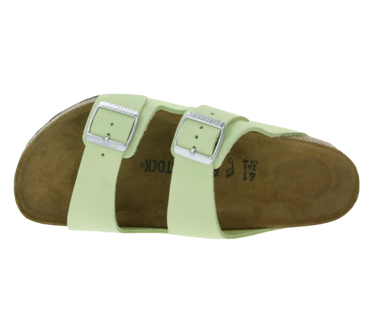 Zehentrenner & Sandalen|Pantoffeln & Hausschuhe*BIRKENSTOCK Arizona Damen Nubukleder-Pantoletten Made in Germany Sommer-Schuhe Normale Weite Sandalen 1026687 Lime