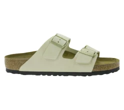 Zehentrenner & Sandalen|Pantoffeln & Hausschuhe*BIRKENSTOCK Arizona Damen moderne Pantoletten Made in Germany Sommer-Schuhe coole Schlappen aus Leder Normale Weite 1026637 Beige
