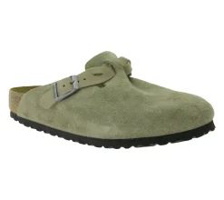 Pantoffeln & Hausschuhe*BIRKENSTOCK Boston Damen Hausschuhe mit Kork-Latex-Fußbett Schlupf-Schuhe geflochtenem Riemen Normale Weite Made in Germany 1026667 Hellbraun