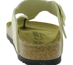 Zehentrenner & Sandalen|Pantoffeln & Hausschuhe*BIRKENSTOCK Gizeh Big Buckle Damen moderne Pantoletten Made in Germany Sommer-Schuhe coole Schlappen aus Leder Normale Weite 1026580 Beige