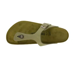 Zehentrenner & Sandalen|Pantoffeln & Hausschuhe*BIRKENSTOCK Gizeh Damen Zehentrenner Sandale Made in Germany Sommer-Schuhe normale Breite 943811 Hellbraun