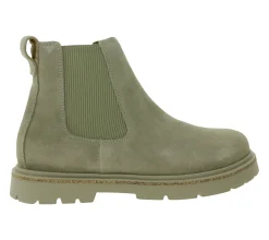 Boots & Stiefel*BIRKENSTOCK Highwood Damen Echtleder-Schuhe Alltags-Stiefel Chelsea-Schuhe aus Velourleder Schlupf-Schuhe Schmale Weite 1025737 Beige