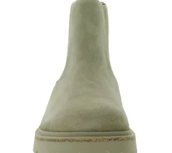 Boots & Stiefel*BIRKENSTOCK Highwood Damen Echtleder-Schuhe Alltags-Stiefel Chelsea-Schuhe aus Velourleder Schlupf-Schuhe Schmale Weite 1025737 Beige