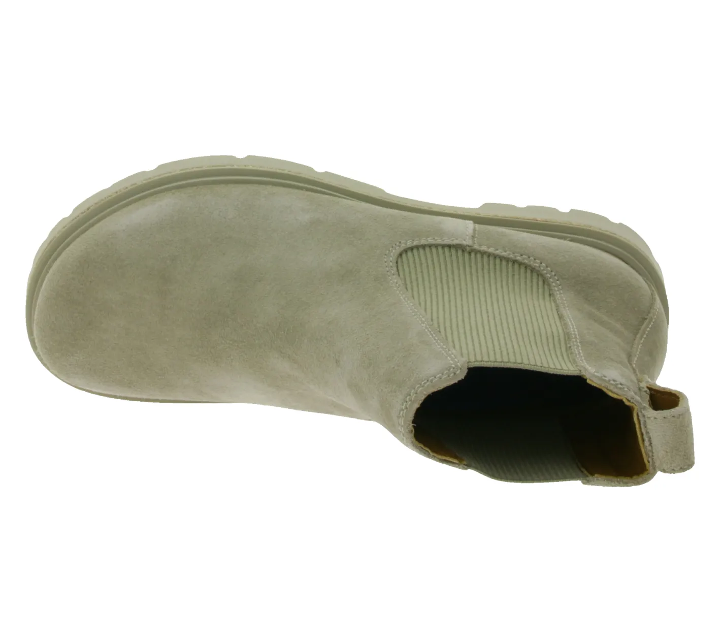 Boots & Stiefel*BIRKENSTOCK Highwood Damen Echtleder-Schuhe Alltags-Stiefel Chelsea-Schuhe aus Velourleder Schlupf-Schuhe Schmale Weite 1025737 Beige