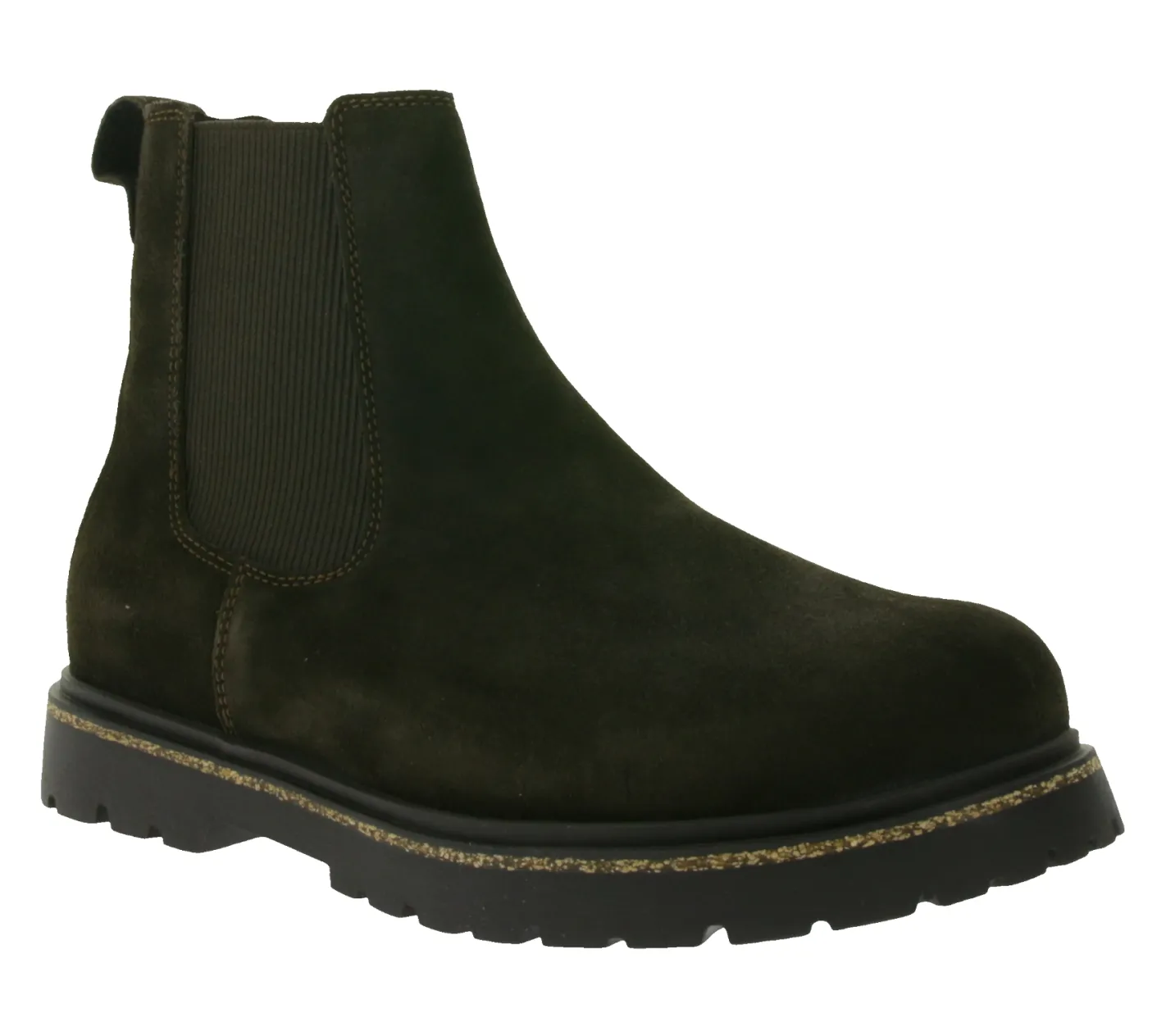 Stiefel & Boots*BIRKENSTOCK Highwood Herren Echtleder-Schuhe Alltags-Stiefel Chelsea-Schuhe aus Velourleder Schlupf-Schuhe Normale Weite 1025726 Dunkelbraun