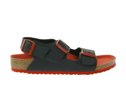 Sandalen|Hausschuhe*BIRKENSTOCK Milano Kinder Sandaletten Made in Germany Mädchen und Jungen Sommer-Schuhe Normale Weite 1012597 Schwarz
