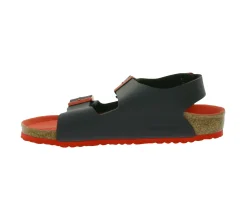 Sandalen|Hausschuhe*BIRKENSTOCK Milano Kinder Sandaletten Made in Germany Mädchen und Jungen Sommer-Schuhe Normale Weite 1012597 Schwarz