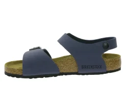 Sandalen*BIRKENSTOCK New York Kids Pantoletten Sandalen Made in Germany schmale Breite Leder-Schuhe 87773 Blau