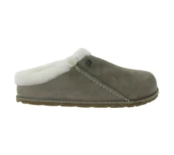 Pantoffeln & Hausschuhe*BIRKENSTOCK Zermatt Unisex Hausschuhe Echtleder mit Fellfutter Made in Germany normale Breite 1023099 Grau