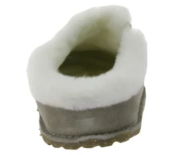 Pantoffeln & Hausschuhe*BIRKENSTOCK Zermatt Unisex Hausschuhe Echtleder mit Fellfutter Made in Germany normale Breite 1023099 Grau
