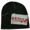 Caps & Mützen*BioworldMerch Bleeding Through Beanie kuschelige Mütze stylische Strick-Beanie Fan-Artikel KC109495BTH Schwarz
