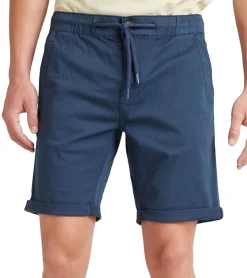 Große Größen|Shorts & Bermudas*BLEND Herren Baumwoll-Shorts kurze Bermuda mit Krempelsaum und Gummibund 20716624 194024 Blau