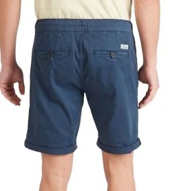 Große Größen|Shorts & Bermudas*BLEND Herren Baumwoll-Shorts kurze Bermuda mit Krempelsaum und Gummibund 20716624 194024 Blau