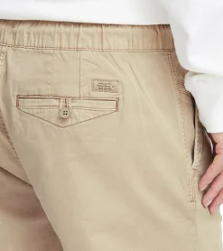 Große Größen|Shorts & Bermudas*BLEND Herren Baumwoll-Shorts kurze Bermuda mit Krempelsaum und Gummibund 20716624 161104 Beige