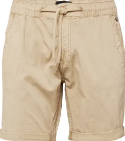 Große Größen|Shorts & Bermudas*BLEND Herren Baumwoll-Shorts kurze Bermuda mit Krempelsaum und Gummibund 20716624 161104 Beige
