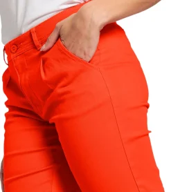 Shorts & Bermudas*BOYSEN´S BOYENS´S Damen Stoff-Bermuda kurze Sommer-Hose Baumwoll-Shorts 65408166 Rot/Orange