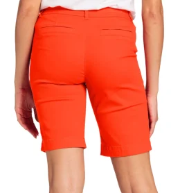 Shorts & Bermudas*BOYSEN´S BOYENS´S Damen Stoff-Bermuda kurze Sommer-Hose Baumwoll-Shorts 65408166 Rot/Orange