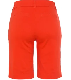 Shorts & Bermudas*BOYSEN´S BOYENS´S Damen Stoff-Bermuda kurze Sommer-Hose Baumwoll-Shorts 65408166 Rot/Orange