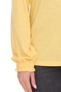 Poloshirts & Blusen*BOYSEN´S Bluse modische Damen Schlupf-Bluse Baumwoll-Bluse 28100124 Gelb