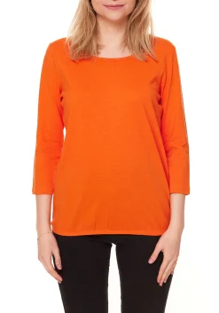 Tops & T-Shirts*BOYSEN´S Damen Basic-Shirt 3/4 Arm mit Gummizug 87580407 Orange